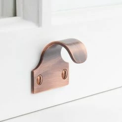 Signature Hardware Solid Brass Window Sash Hook in Antique Copper