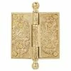 Signature Hardware Eastern Damask 5-3/4 in. Residential Door Hinge in Polished Brass