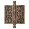 Signature Hardware Eastern Damask 5-3/4 in. Residential Door Hinge in Antique Brass