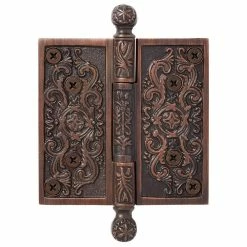 Signature Hardware Eastern Damask 5-3/4 in. Residential Door Hinge in Oil Rubbed Bronze