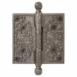 Signature Hardware Eastern Damask 5-3/4 in. Residential Door Hinge in Antique Pewter
