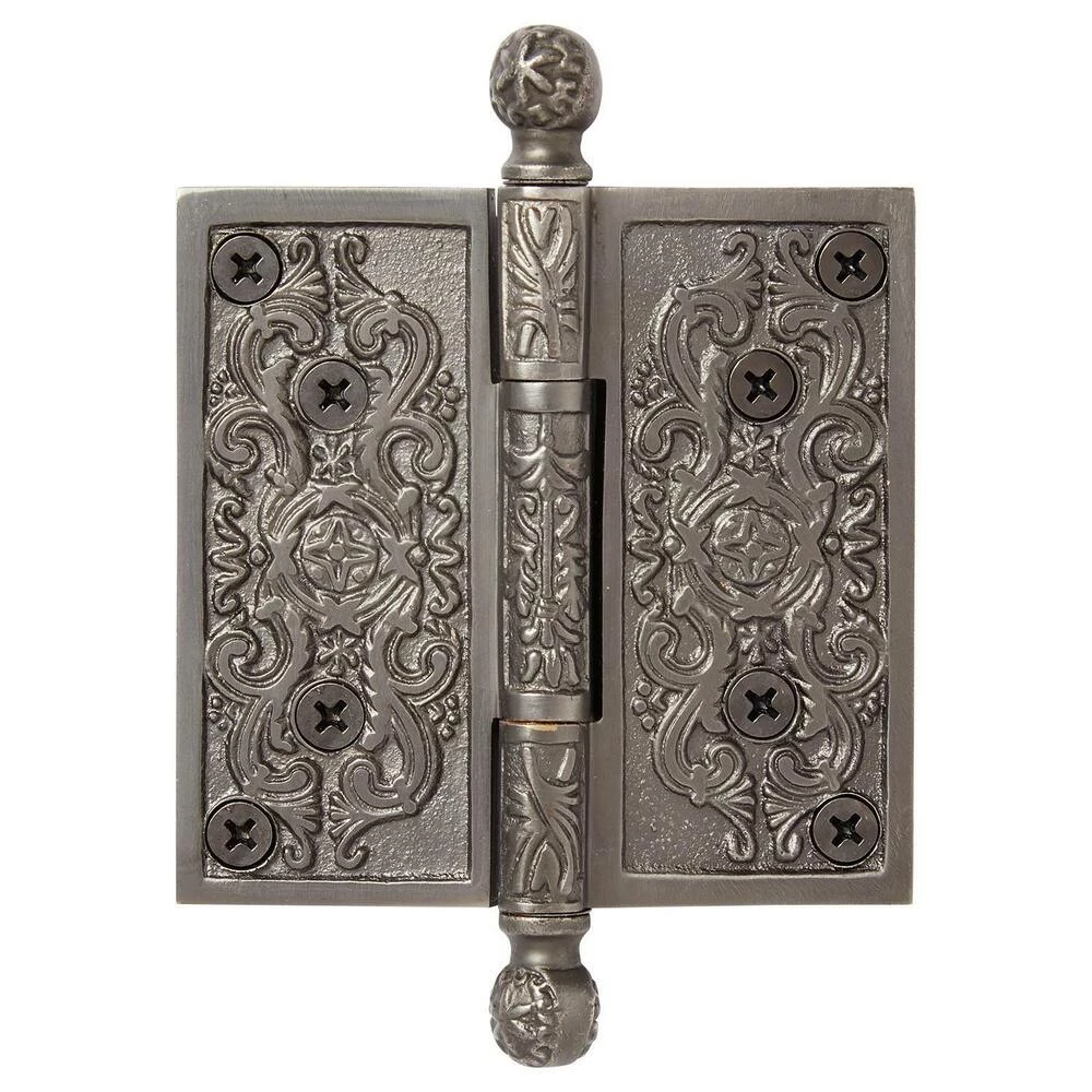 Signature Hardware Eastern Damask 5-3/4 in. Residential Door Hinge in Antique Pewter