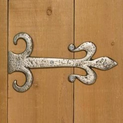 Signature Hardware Ornate 5-3/4 in. Residential Dummy Strap Hinge in Antique Pewter