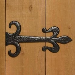 Signature Hardware Ornate 5-3/4 in. Residential Dummy Strap Hinge in Matte Black Powder Coat