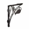 Signature Hardware Tulip 9-1/4 in. Cast Iron Shelf Bracket in Black Powder Coat