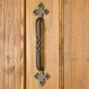 Signature Hardware Gothic 8 in. Cast Iron Twisted Pull in Antique Pewter