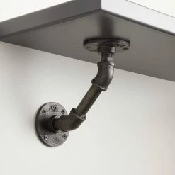 Signature Hardware Gibson 3-1/4 in. Iron Shelf Bracket in Antique Iron