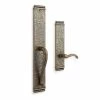 Signature Hardware Griggs Brass Rectangular Entrance Door Set with Lever Handle in Satin Brass