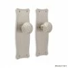 Signature Hardware Bachelet Brass Round Passage Plate and Knob Set in Oil Rubbed Bronze