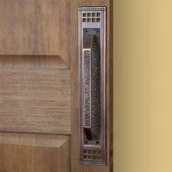 Signature Hardware Mission 16-1/4 in. Brass Door Pull in Oil Rubbed Bronze