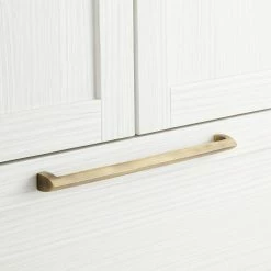 Signature Hardware Rindahl 11-3/4 in. V-shaped Appliance Pull in Antique Brass