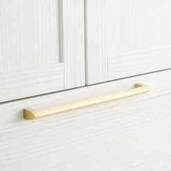 Signature Hardware Rindahl 11-3/4 in. V-shaped Appliance Pull in Satin Brass