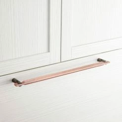 Signature Hardware Masella 19-1/2 in. Rectangular Appliance Pull in Black Nickel with Antique Copper