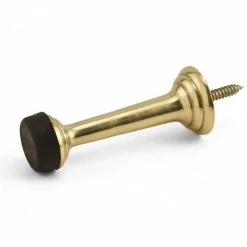Signature Hardware Roman Brass Baseboard Door Bumper in Polished Brass