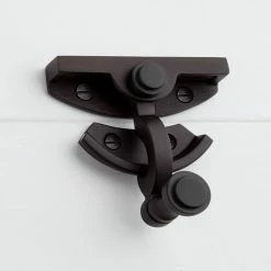 Signature Hardware Solid Bronze Sash Lock in Matte Black