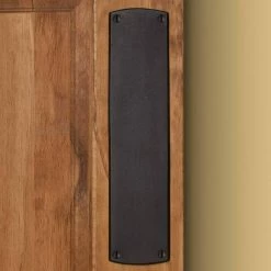 Signature Hardware Traditional 12 in. Bronze Push Plate in Bronze Patina