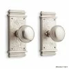 Signature Hardware Griggs 5-7/8 in. Bronze Privacy Door Set Knob 2-3/8 in. Backset in Dark Bronze