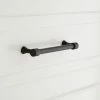Signature Hardware Strasbourg 8-5/8 in. Solid Brass Cabinet Pull in Black