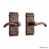 Signature Hardware Griggs 2-3/4 in. Lever Privacy Interior Door Set Left Hand Lever Set in Antique Brass