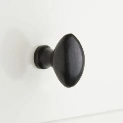 Signature Hardware 1-1/4 in. Bronze Oval Cabinet Knob in Bronze Patina