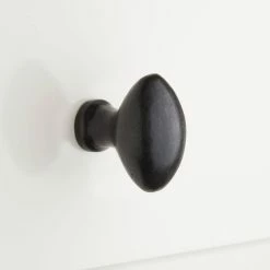 Signature Hardware 1-1/2 in. Bronze Oval Cabinet Knob in Bronze Patina