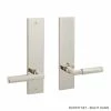 Signature Hardware Yasmeen Brass Handle Right Hand Dummy Entrance Door Set Lever in Polished Nickel