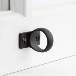 Signature Hardware Solid Brass Window Sash Loop in Matte Black