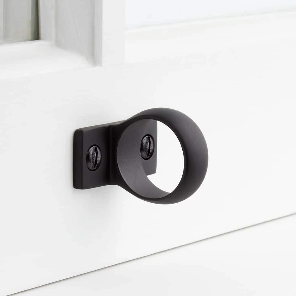 Signature Hardware Solid Brass Window Sash Loop in Matte Black