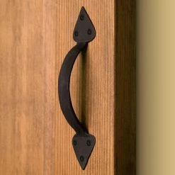 Signature Hardware Salle 8-1/4 in. Hand Forged Iron Pull in Black Powder Coat