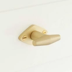 Signature Hardware Lumi 2 in. Brass Bar Cabinet Knob in Brushed Brass