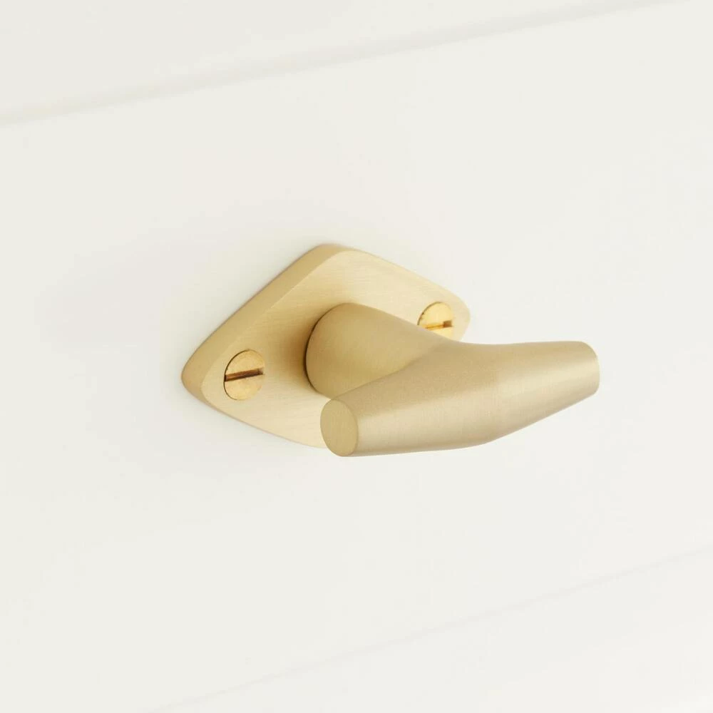 Signature Hardware Lumi 2 in. Brass Bar Cabinet Knob in Brushed Brass