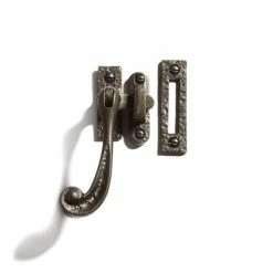 Signature Hardware Elegant 2-1/2 in. Cast Iron Window Latch in Beeswax Iron