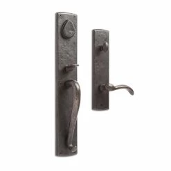 Signature Hardware Marwick Sand Cast Bronze Rectangular Passage Door Knob in Dark Bronze