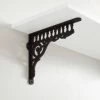Signature Hardware Greco 11-1/2 in. Cast Iron Shelf Bracket in Black Powder Coat