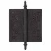 Signature Hardware Quilted 7-1/2 in. Residential Door Hinge in Black Powder Coat