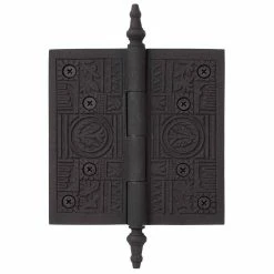 Signature Hardware Quilted 7-1/2 in. Residential Door Hinge in Black Powder Coat