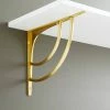 Signature Hardware Hamlin 10-1/8 in. Solid Brass Shelf Bracket in Brushed Brass
