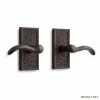 Signature Hardware Traeger Solid Bronze Privacy Door Set with Dual Lever Handle in Dark Bronze