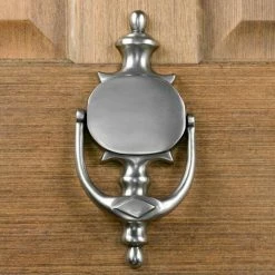 Signature Hardware Regal 3-5/8 in. Brass Door Knocker in Antique Pewter