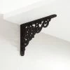 Signature Hardware Pennsylvania Dutch 6-3/8 in. Cast Iron Shelf Bracket in Black Powder Coat