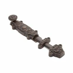 Signature Hardware Ernst 9-5/8 in. Brass Slide Bolt in Antique Brass
