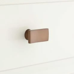 Signature Hardware Calais 1-1/2 in. Brass Rectangular Cabinet Knob in Oil Rubbed Bronze