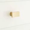 Signature Hardware Calais 1-1/2 in. Brass Rectangular Cabinet Knob in Satin Brass