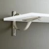 Signature Hardware Alyona 9-7/8 in. Solid Brass Shelf Bracket in Brushed Nickel