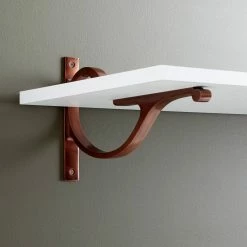Signature Hardware Alyona 9-7/8 in. Solid Brass Shelf Bracket in Antique Copper