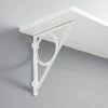 Signature Hardware Encircle 9-1/4 in. Cast Iron Shelf Bracket in Distressed White