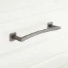 Signature Hardware Arvo 7/8 x 7 in. Brass Cabinet Pull in Black Powder Coat