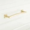 Signature Hardware Arvo 7/8 x 7 in. Brass Cabinet Pull in Polished Nickel