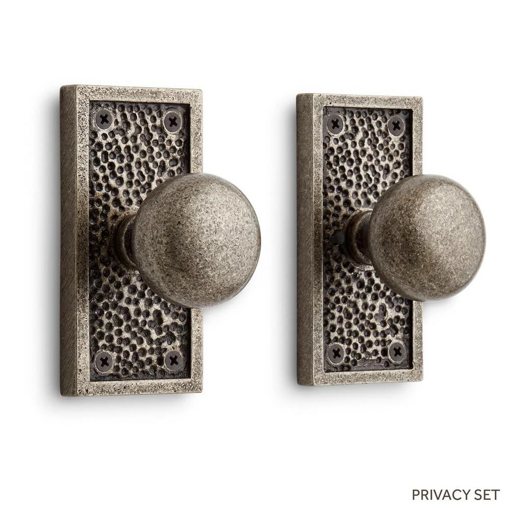 Signature Hardware Traeger 5-1/8 in. Bronze Passage Door Set Knob 2-3/4 in. Backset in Dark Bronze