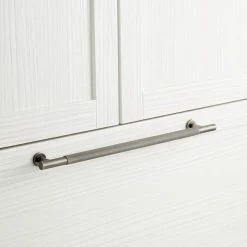 Signature Hardware Evinger 20 in. Rectangular Knurled Appliance Pull in Antique Nickel